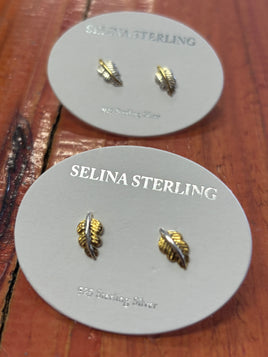 Selina sterling earrings leaf