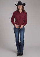 Roper Shirt Womens Karman Special Collection Print burgundy