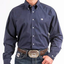 Cinch Men's Solid Navy  arena Shirt