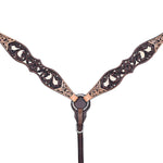 Western Horse Headstall Breast Collar Leather Brown: Headstall and breast plate