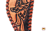 Hilason Horse Spur Strap American Leather Brown Floral