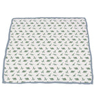 Granite Green Dinosaurs and Blue Fog Cotton Newcastle Blanket