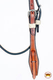 Hilason Leather Horse Browband Headstall Working Tack Brown