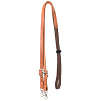 8 Ft Horse Western Leather Rubber Grip Barrel Reins