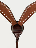 Horse Leather Headstall Breast Collar With Side Buck Stitch: Headstall & Breast Collar