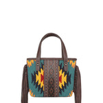 MW1172-923 Montana West Aztec Tapestry Small Tote/Crossbody