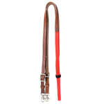 8 Ft Horse Western Leather Rubber Grip Barrel Reins