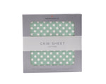 Jade Polka Dot Crib Sheet