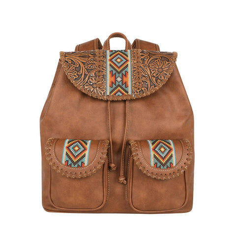 MW1142G-9110 Montana West Tooled Collection Backpack