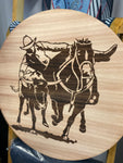 Chopping board steer wrestling