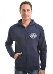 Cooper zip up hoodie in navy