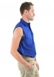 MENS HALF PLACKET LIGHT COTTON SLEEVELESS SHIRT HCP1103002