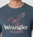 WRANGLER EAGLE LAND OF THE FREE T-SHIRT IN MIDNIGHT NAVY