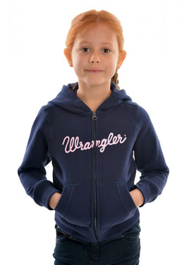 Girls logo zip up hoodie