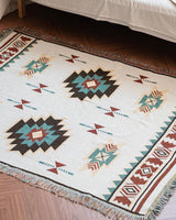 Aztec tribal blanket camping rug