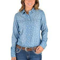 Pure Western Womens Adriana Print Western L/S Shirt (P2S2127627) Denim