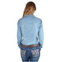 Pure Western Womens Adriana Print Western L/S Shirt (P2S2127627) Denim