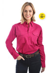 LIGHT DRILL HALF PLACKET 2-POCKETS L/S SHIRT TCP1126005