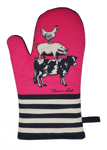 Farm animal pyramid oven glove