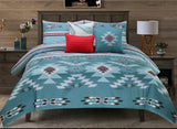 Turquoise Aztec comforter set