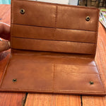 Wallet leather and stitched